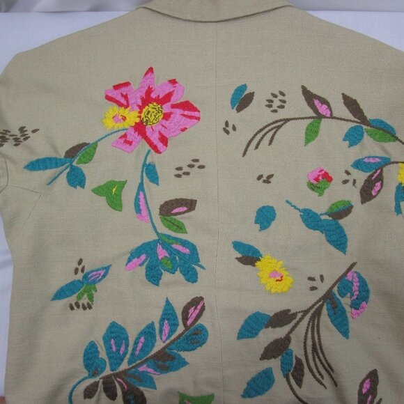 SILK CLUB COLLECTION EMBROIDERED JACKET/BLAZER M - Picture 2 of 8
